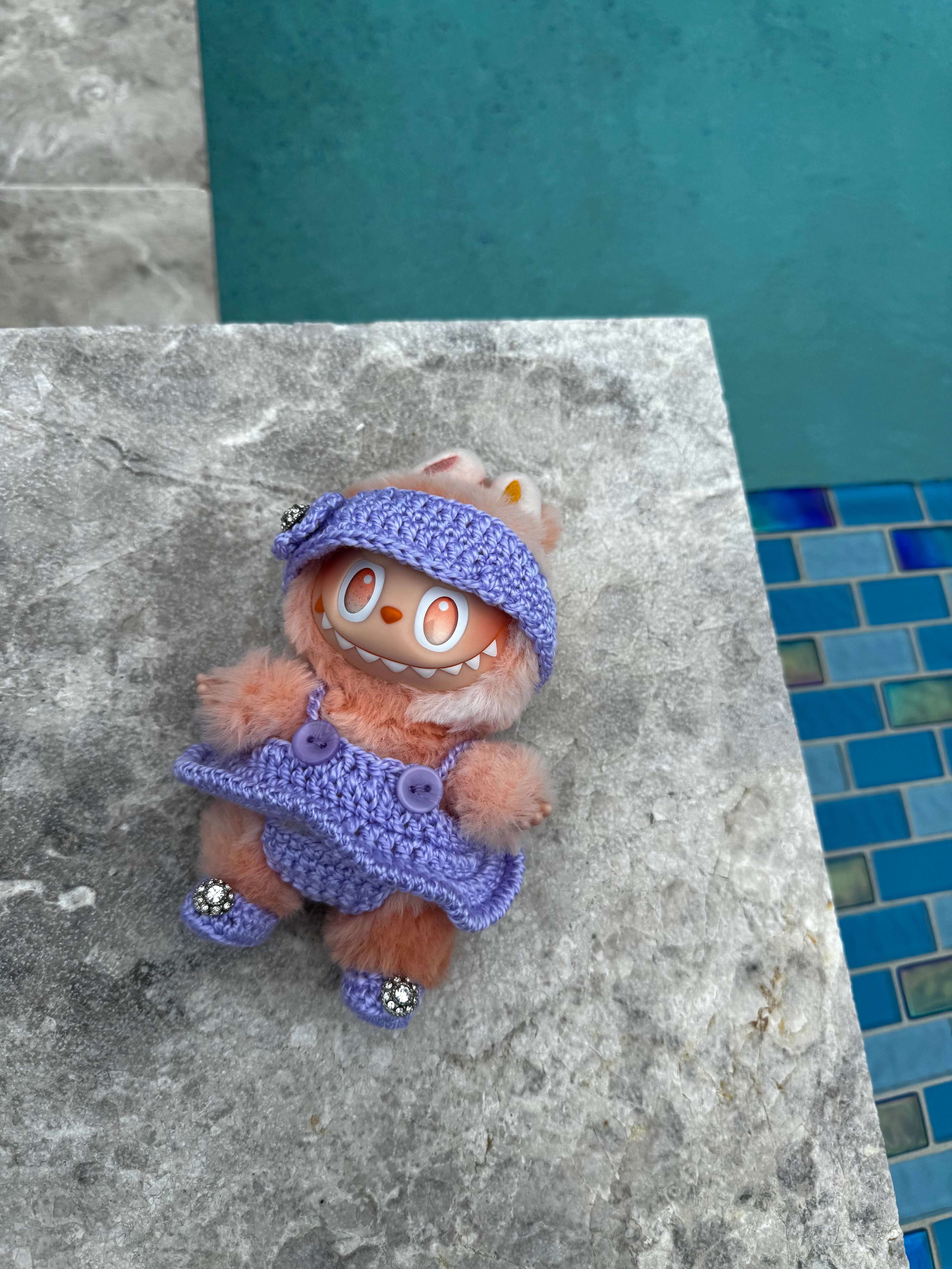 Purple Crochet Dress & Accessories Set – For LaBubu