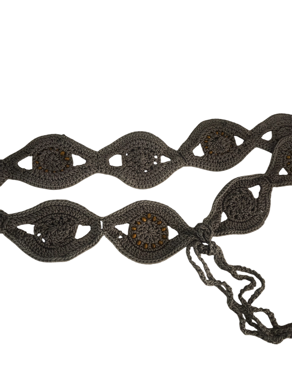 beaded boho festival crochet belt