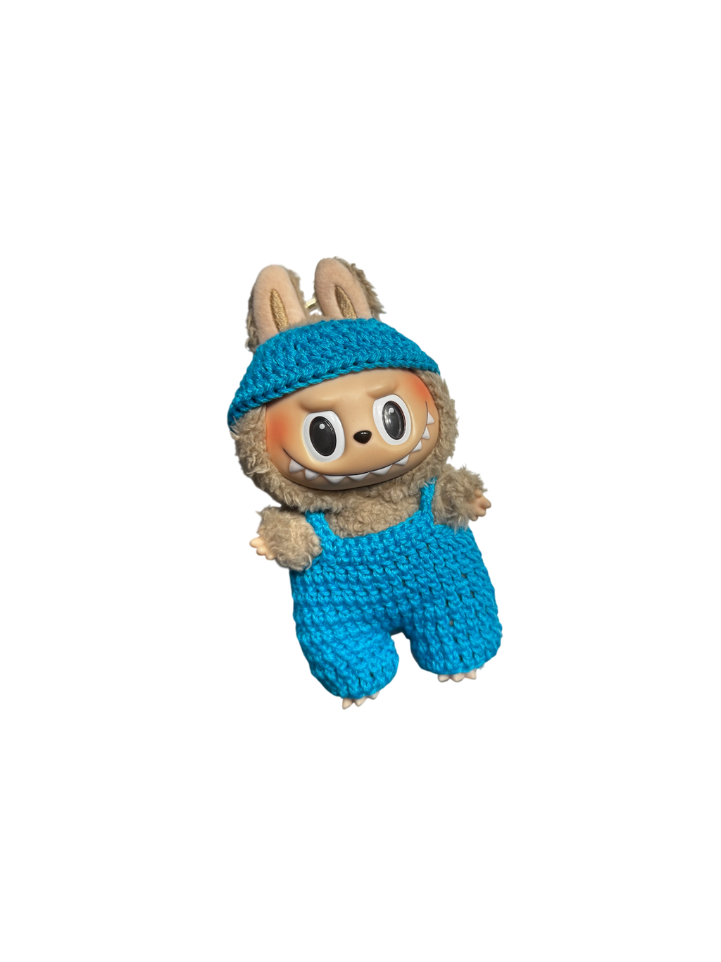 Blue overall & bucket hat set