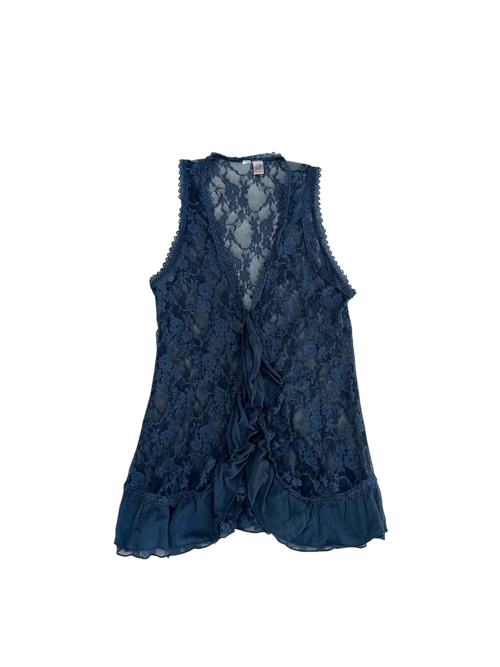 Gray Sheer lace blouse