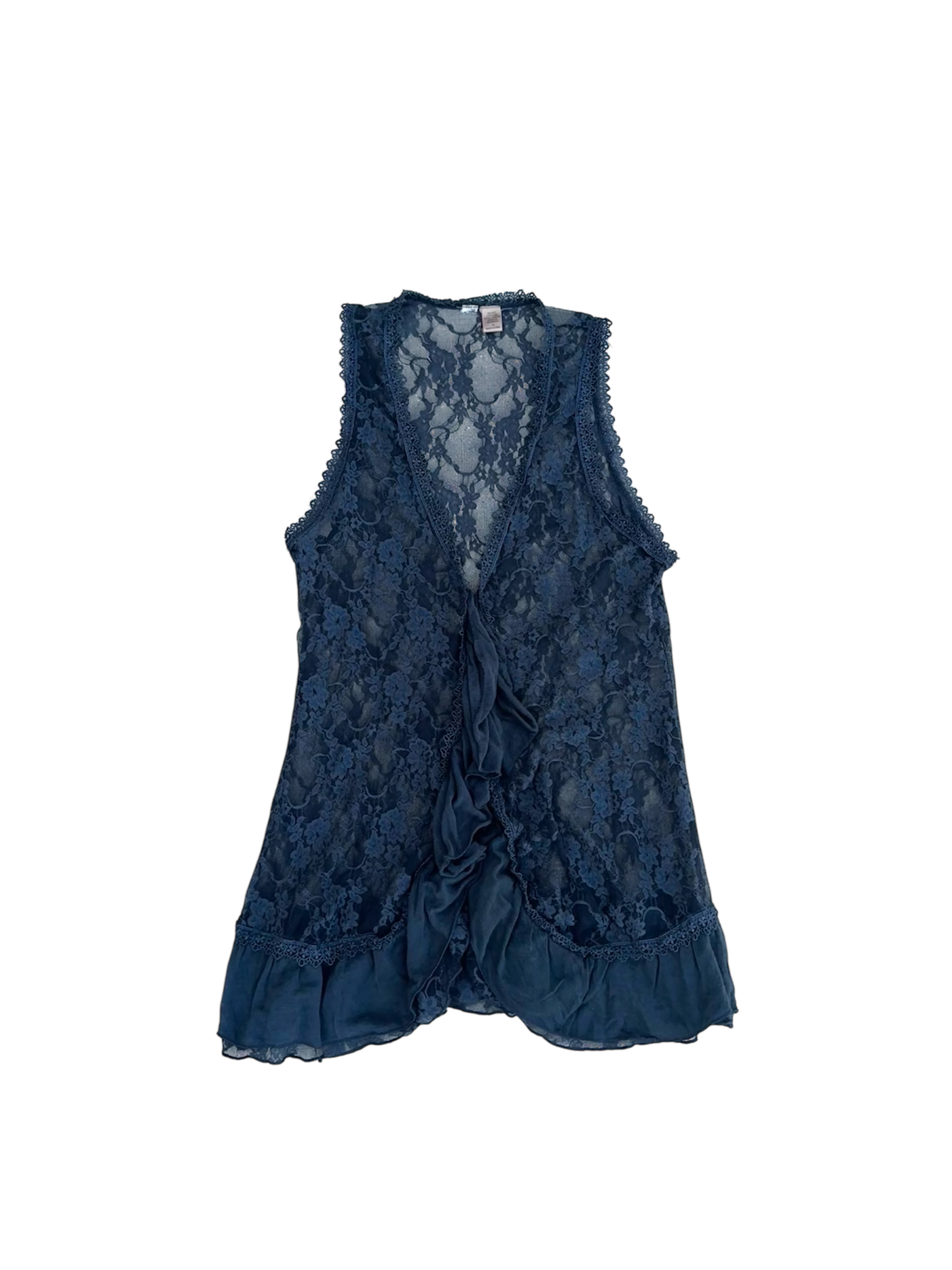 Gray Sheer lace blouse