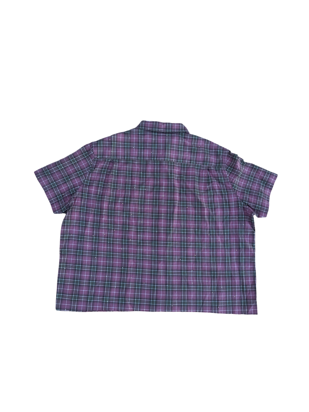 Custom pink & green rhinestone heart short sleeve shirt