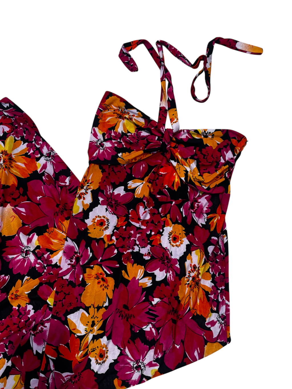 Floral pink maxi dress