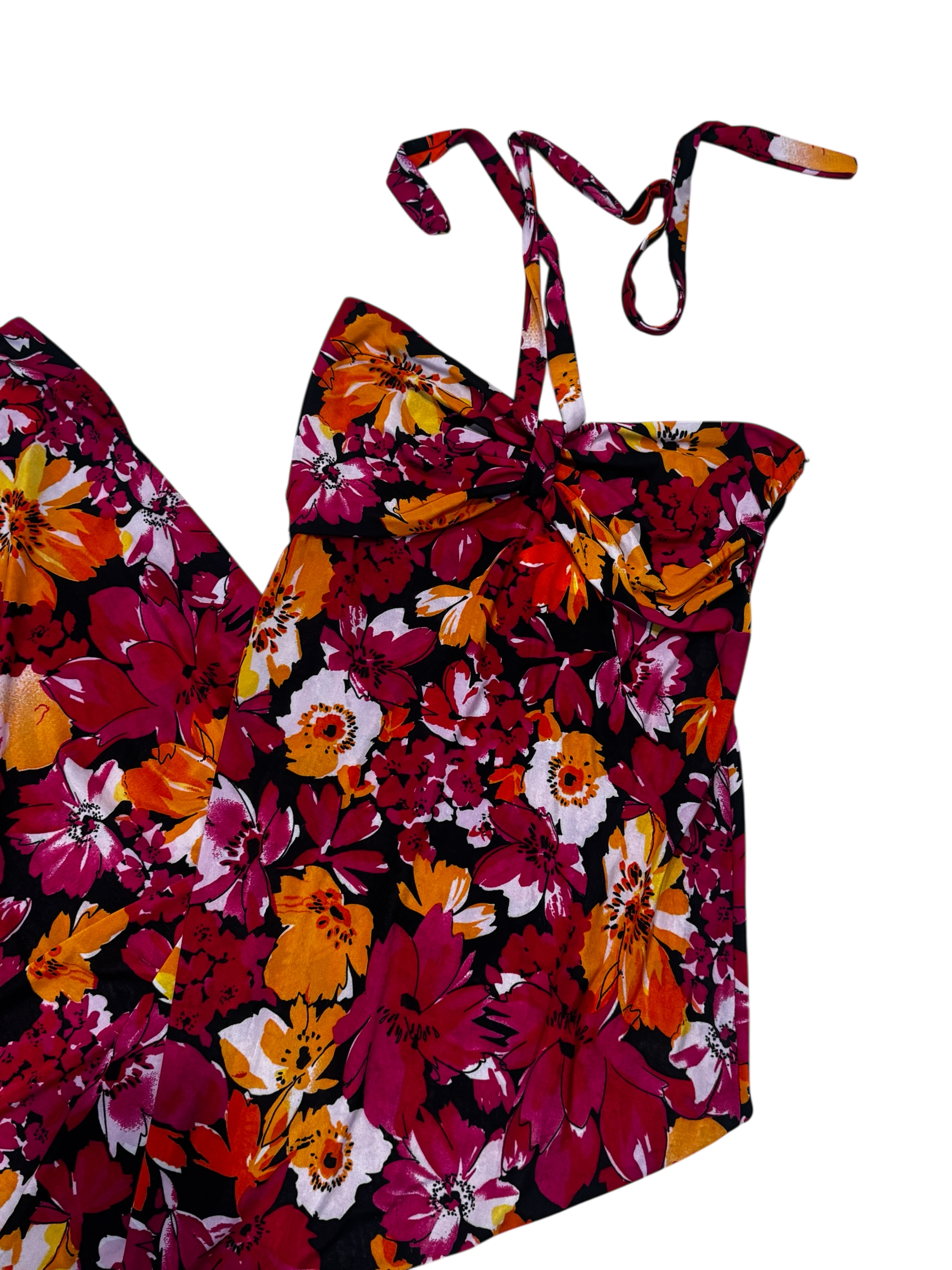 Floral pink maxi dress