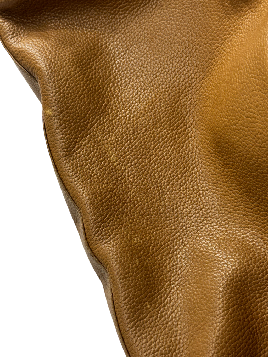 Light brown leather over sized slouchy belted hand bag