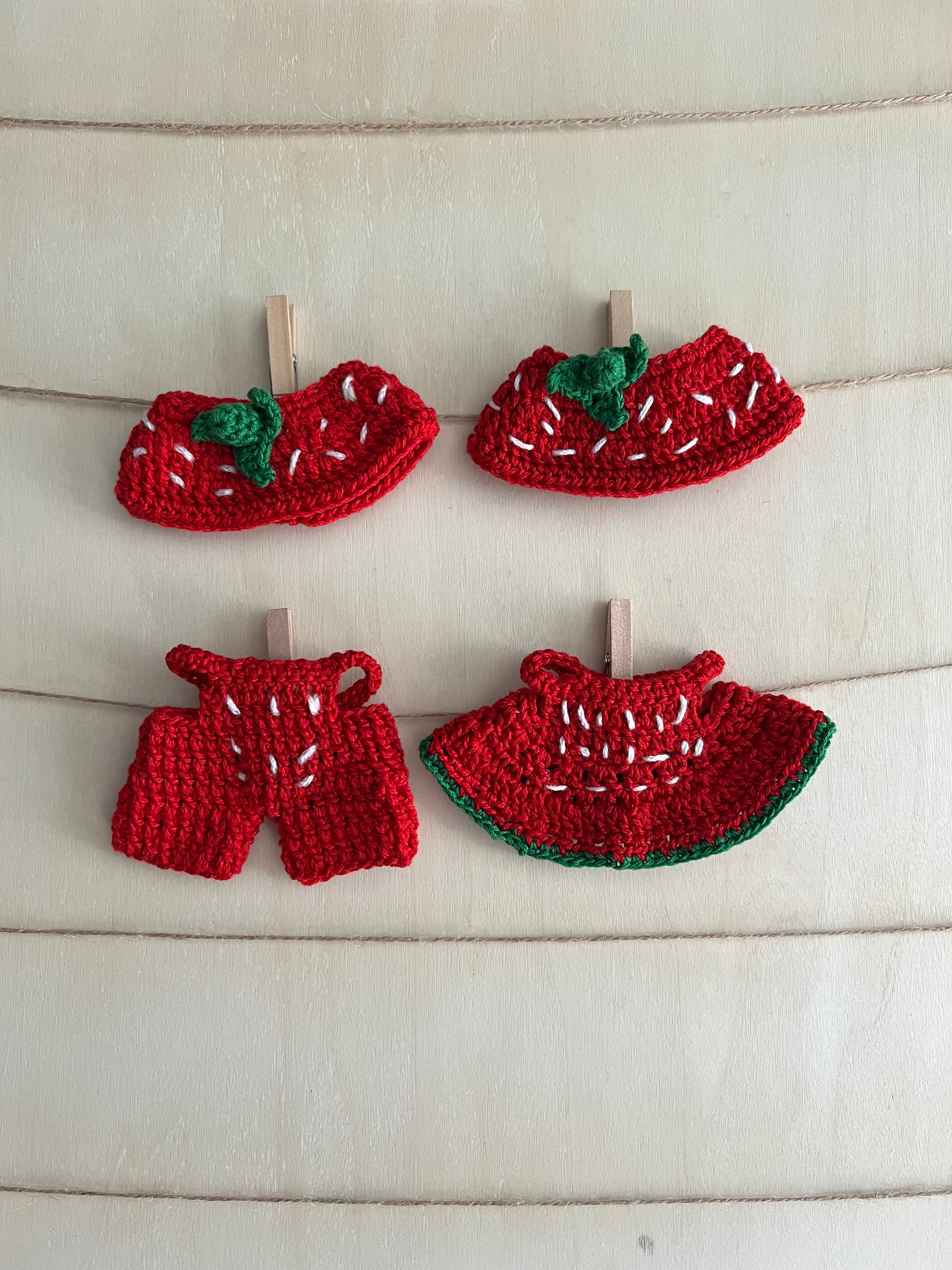 strawberry costume two piece set