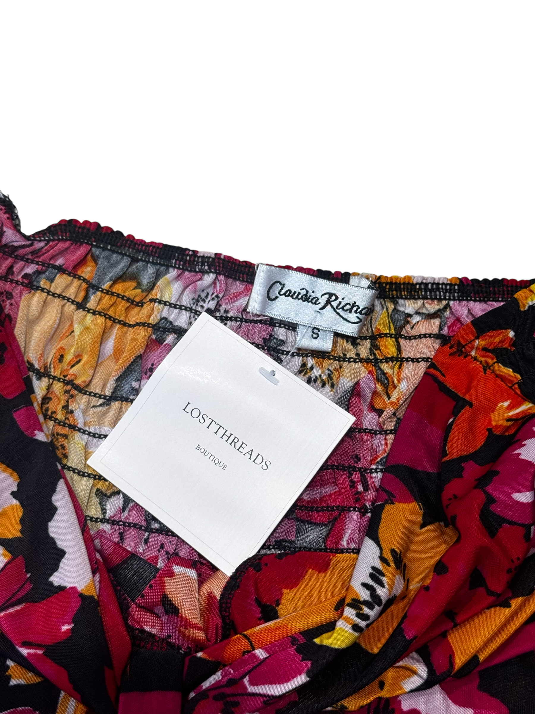 Floral pink maxi dress