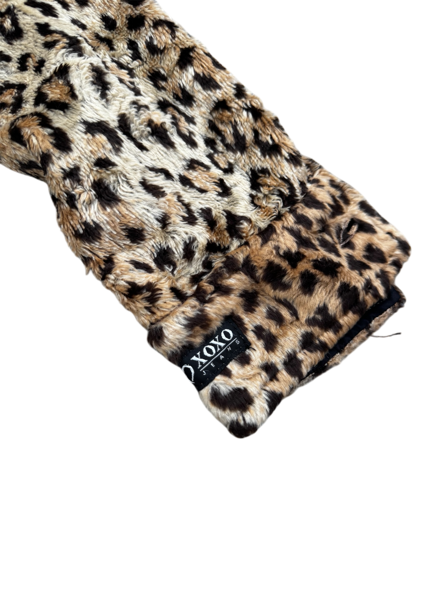 Fluffy Cheetah Print Button-Up Jacket