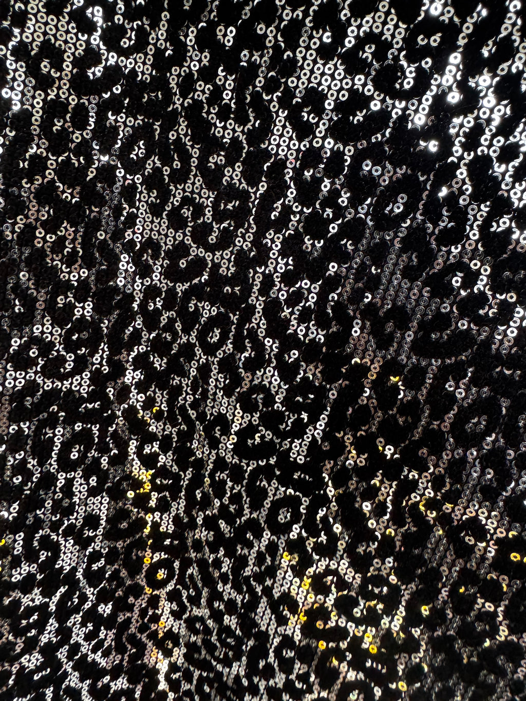 Y2K Black & Silver Sequin Cheetah Print Tank Top