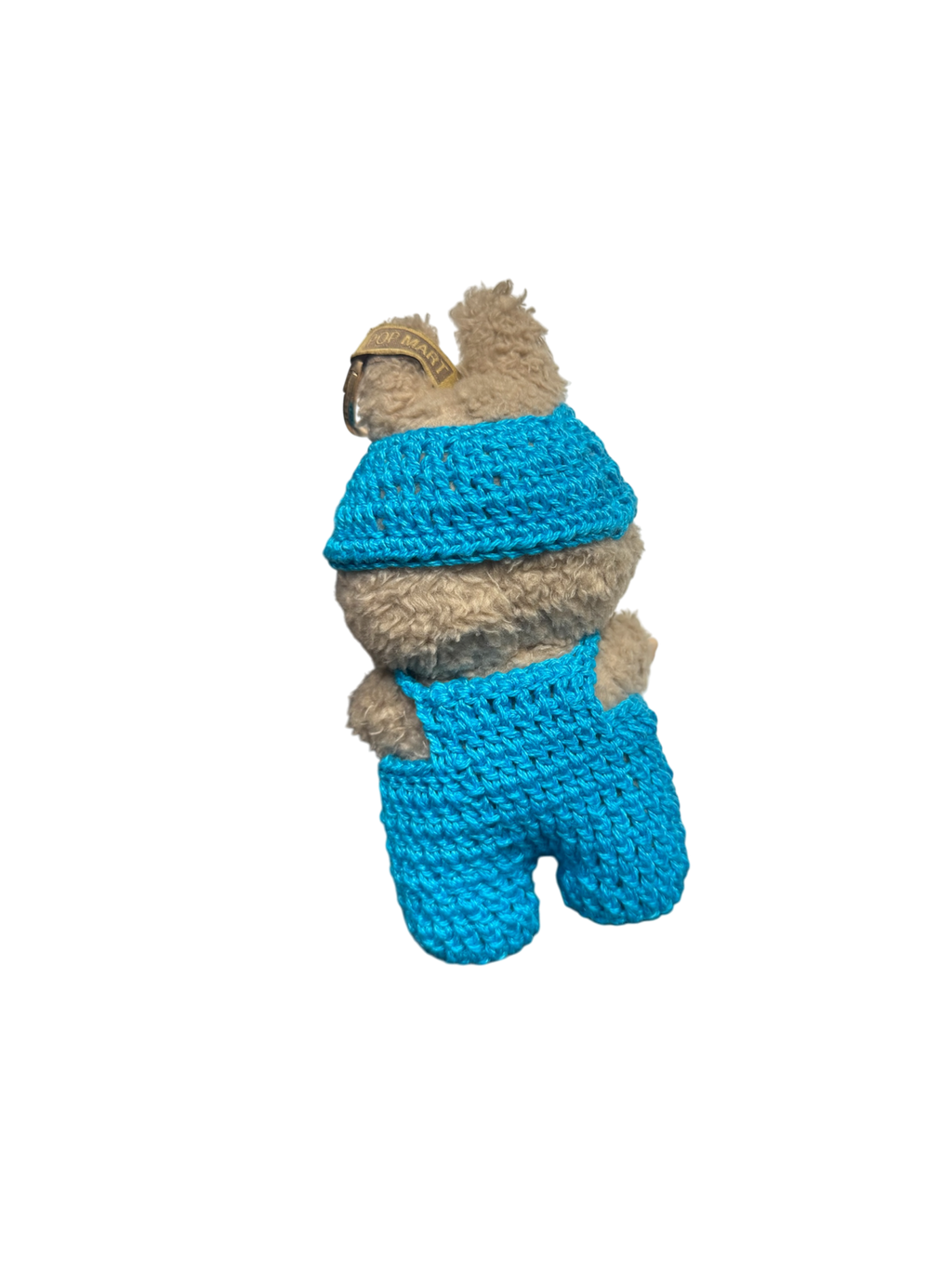 Blue overall & bucket hat set