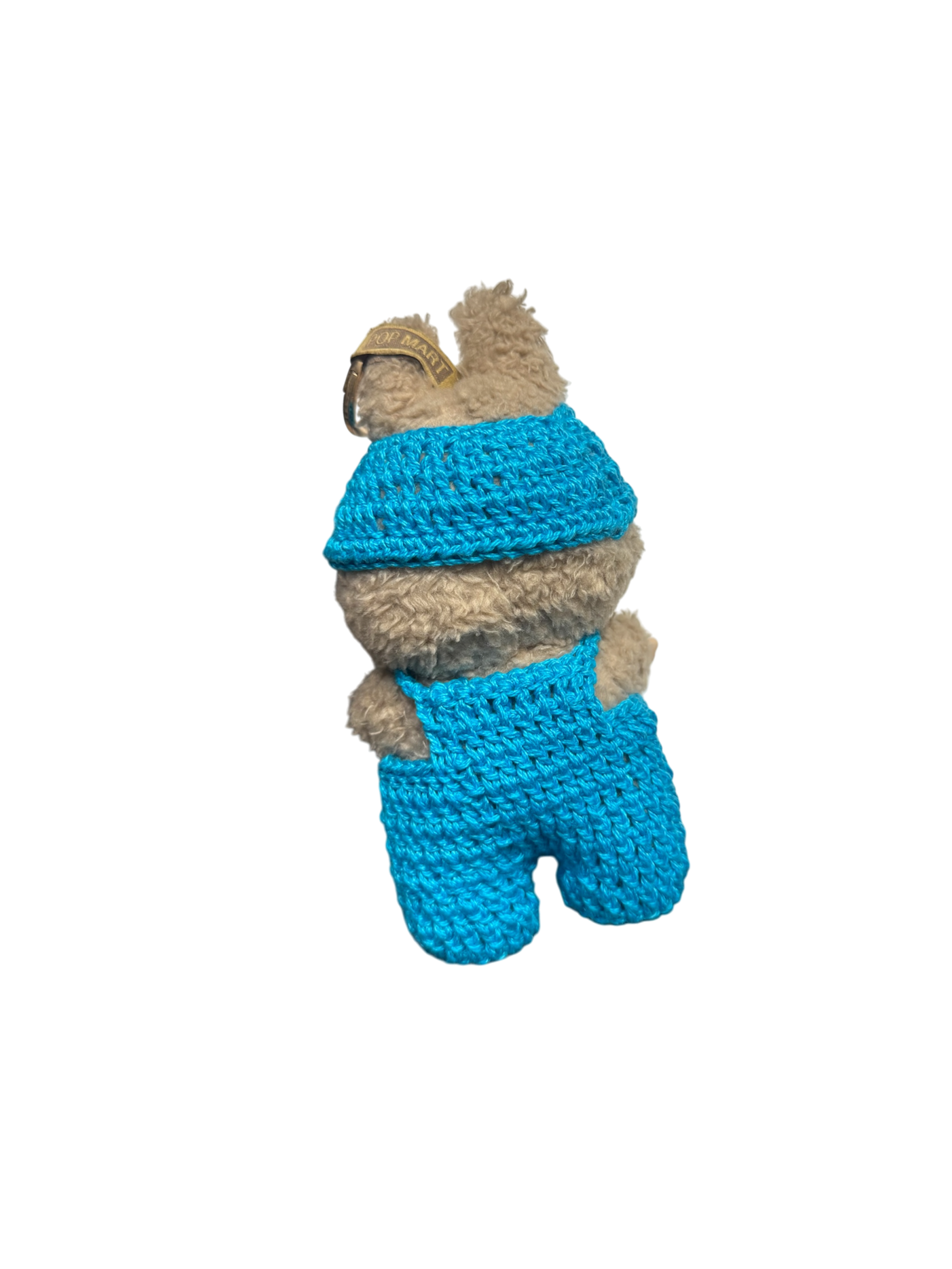 Blue overall & bucket hat set