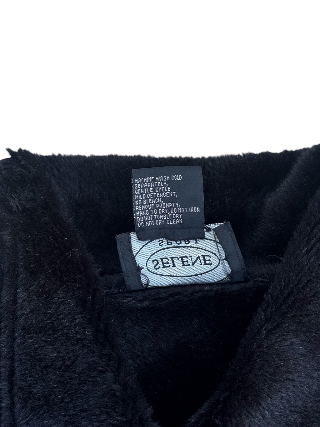 Black floral suede faux fur lined jacket / coat