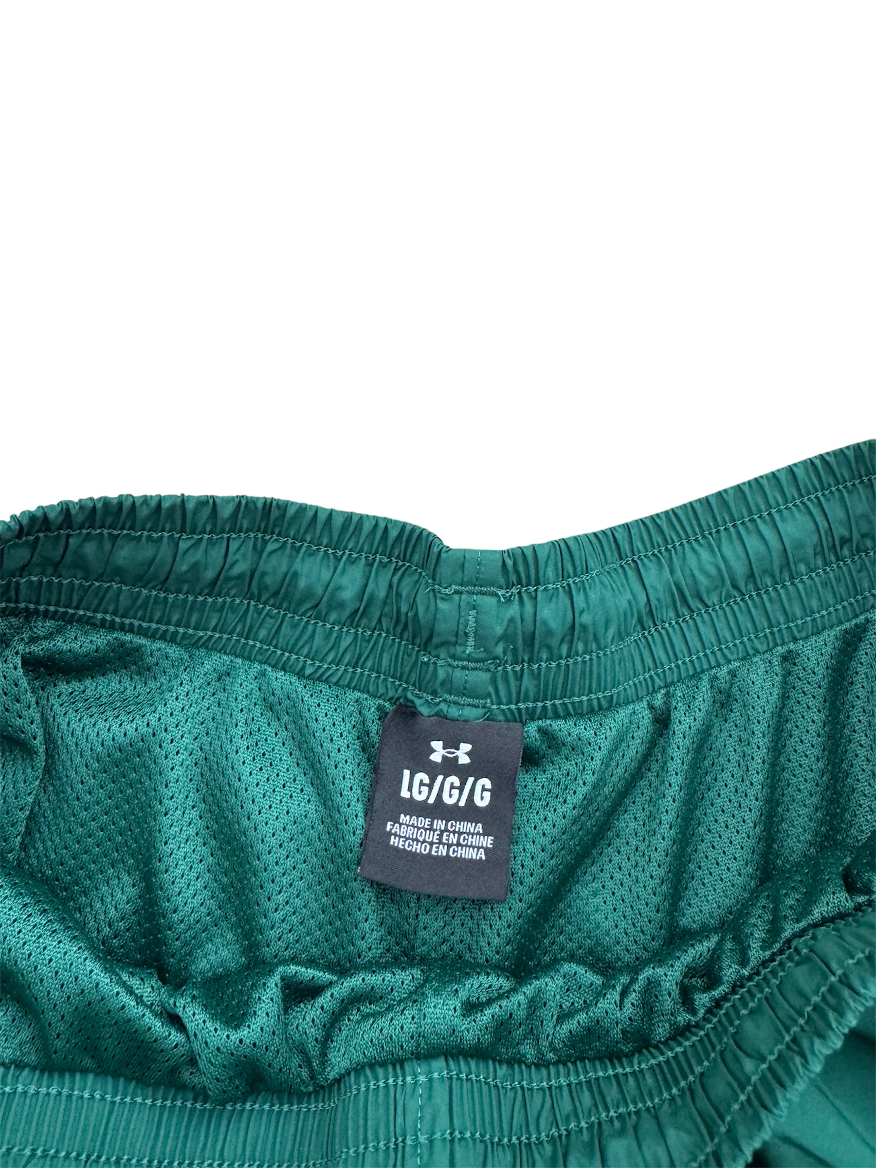 Green under armour nylon shorts