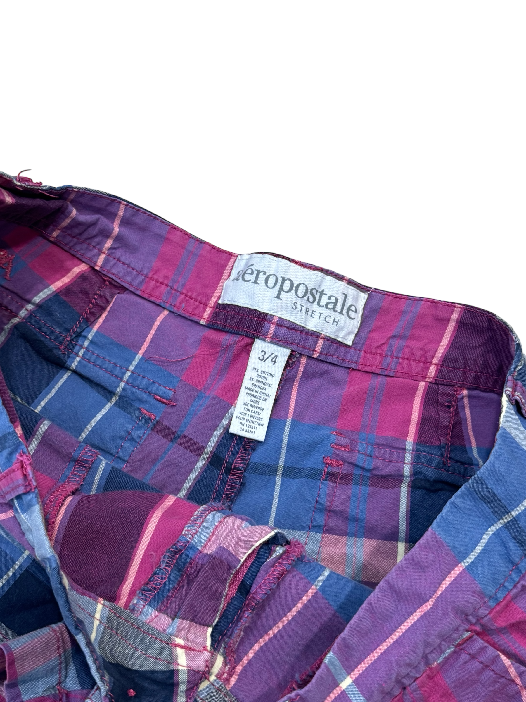 Vintage plaid micro shorts