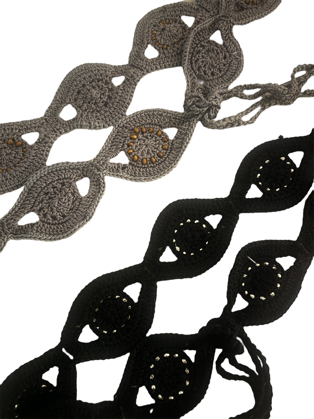 beaded boho festival crochet belt