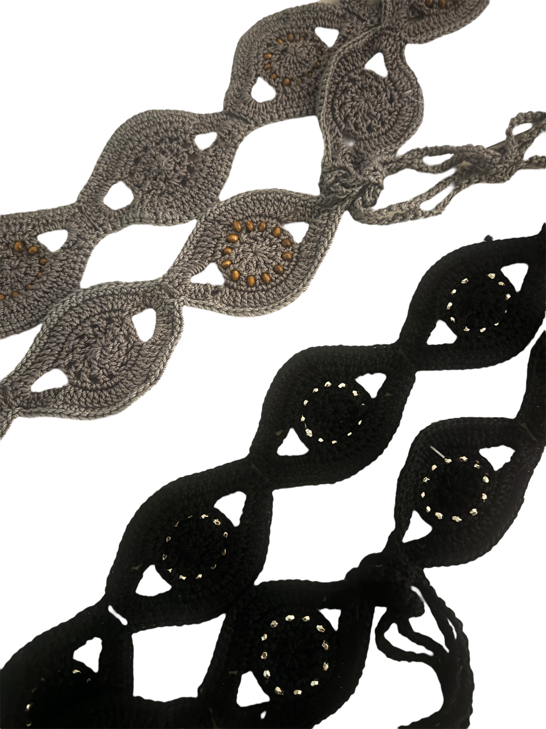 beaded boho festival crochet belt