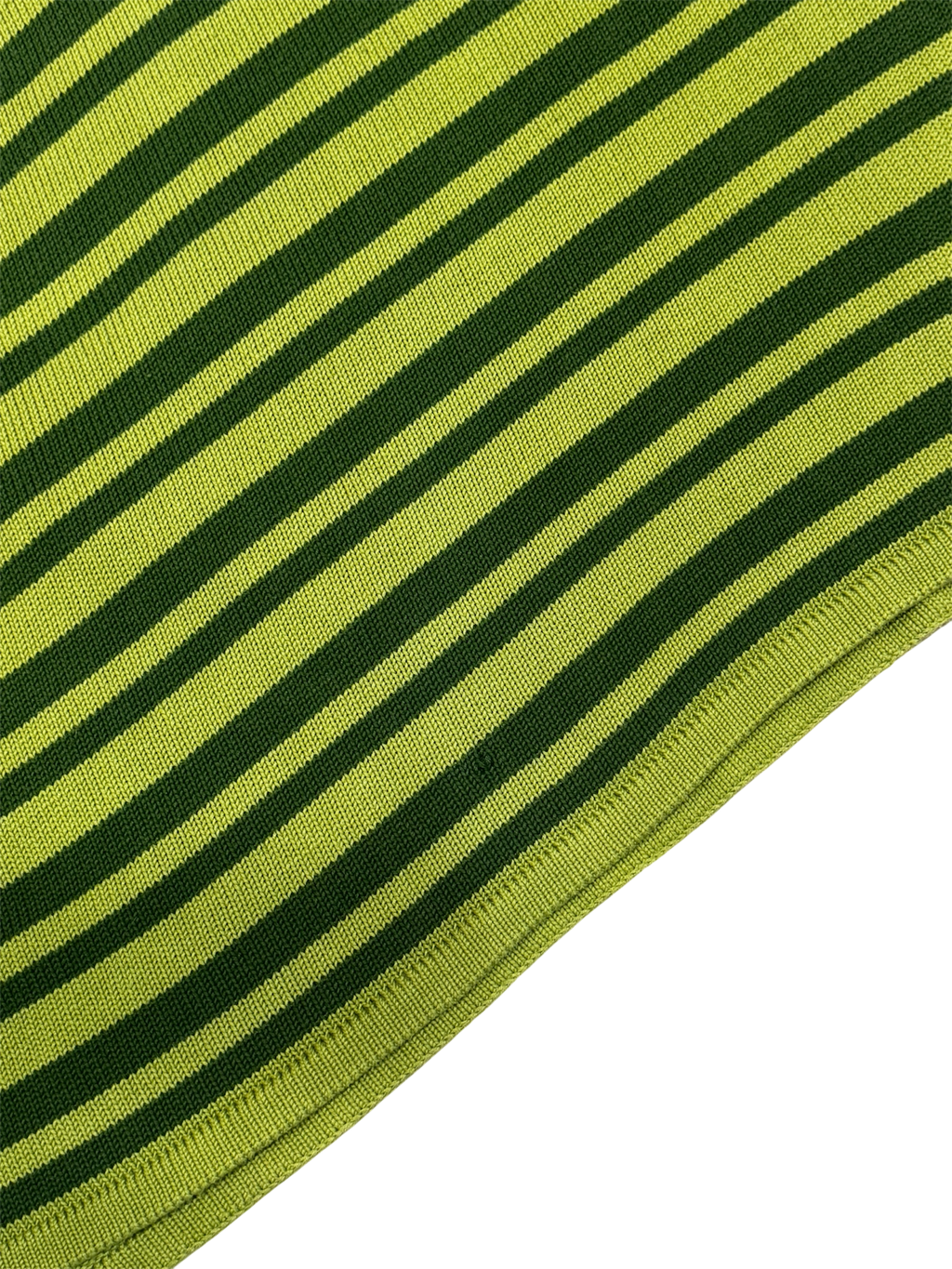 Light & dark green striped knit poncho