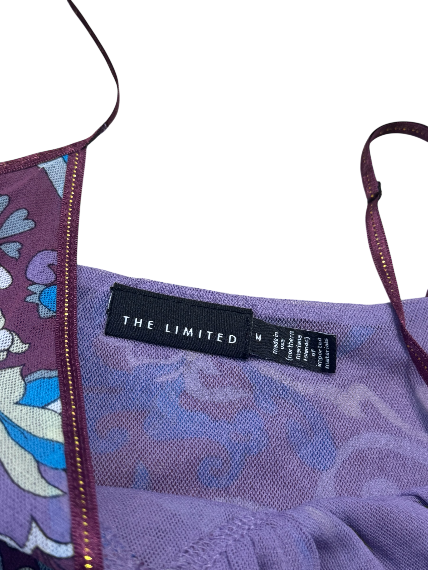 Purple paisley print y2k cami top