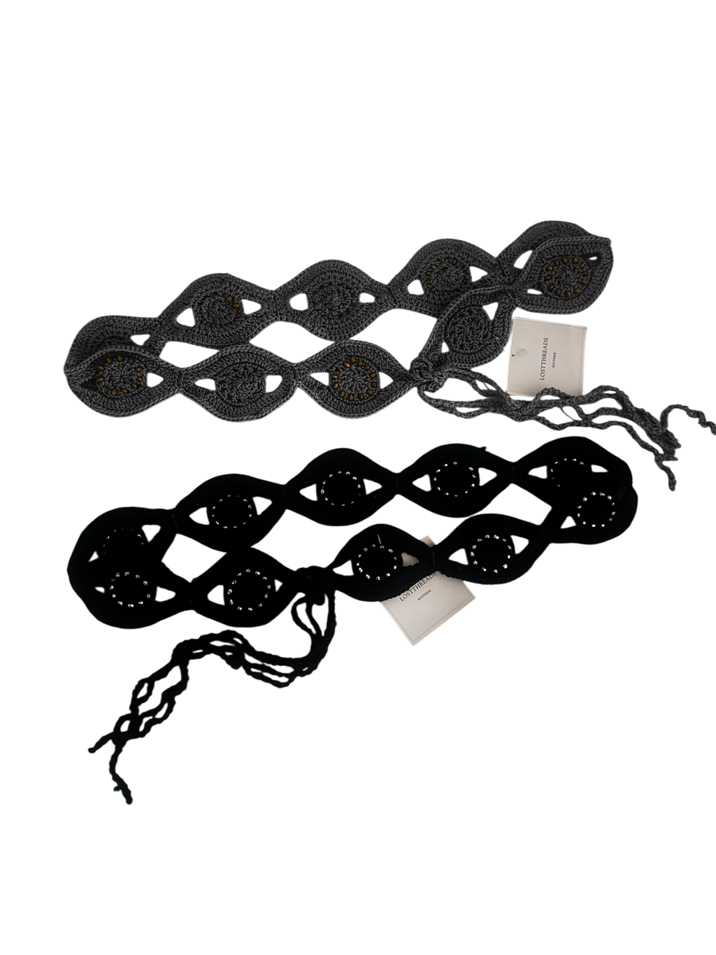 beaded boho festival crochet belt