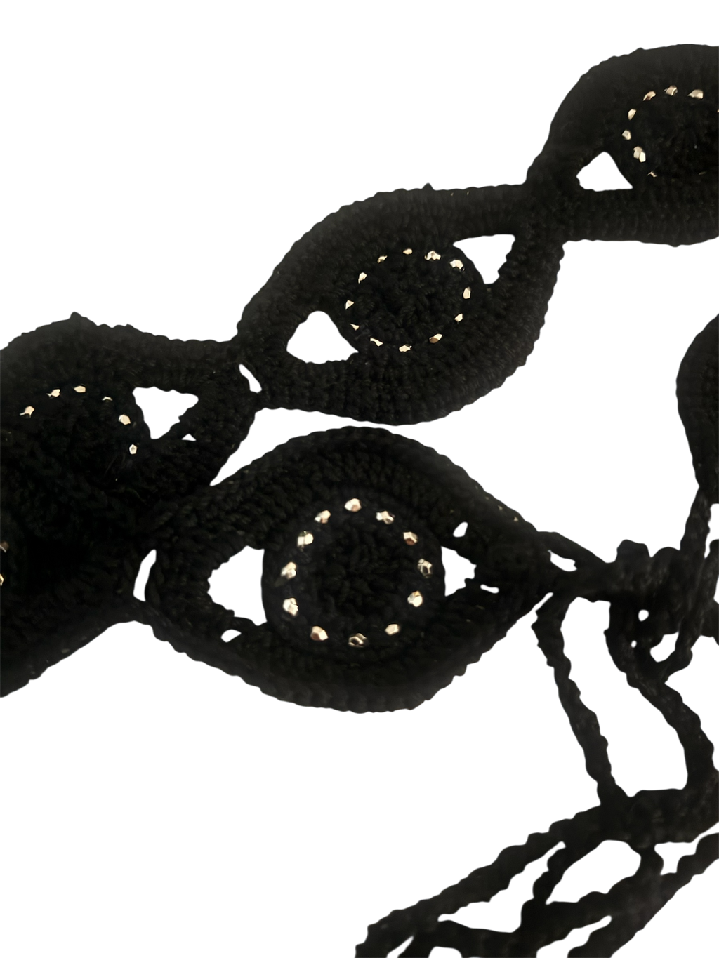 beaded boho festival crochet belt