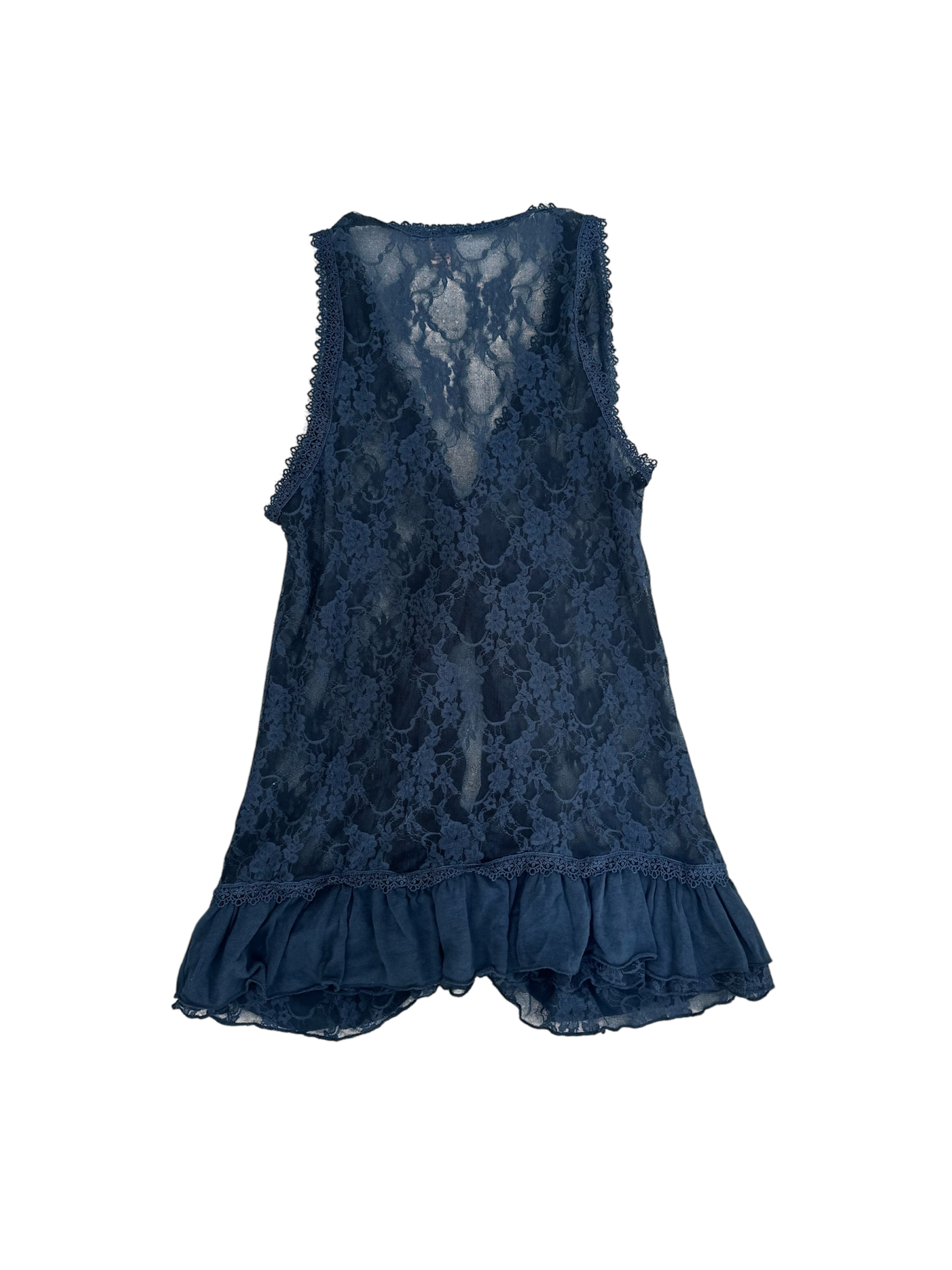 Gray Sheer lace blouse