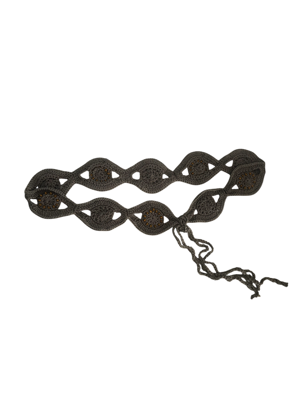 beaded boho festival crochet belt