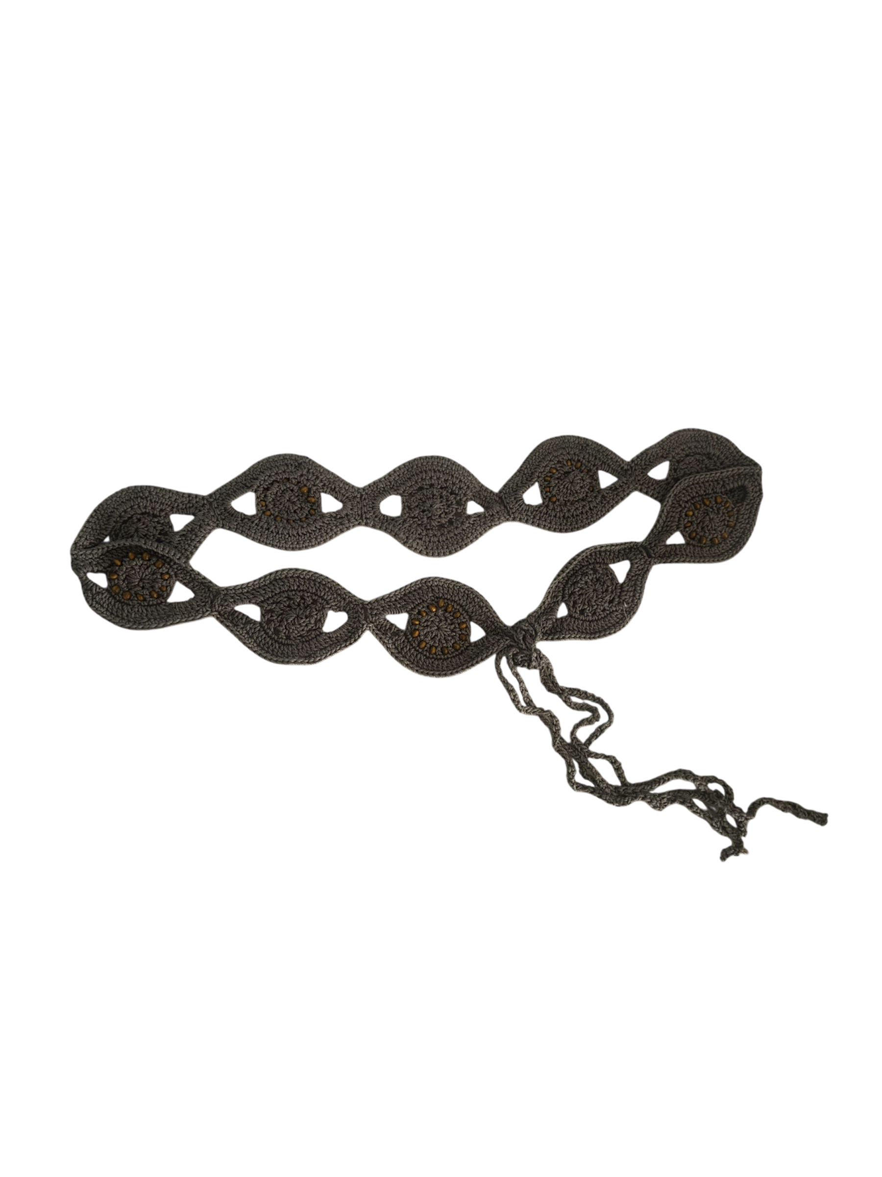 beaded boho festival crochet belt