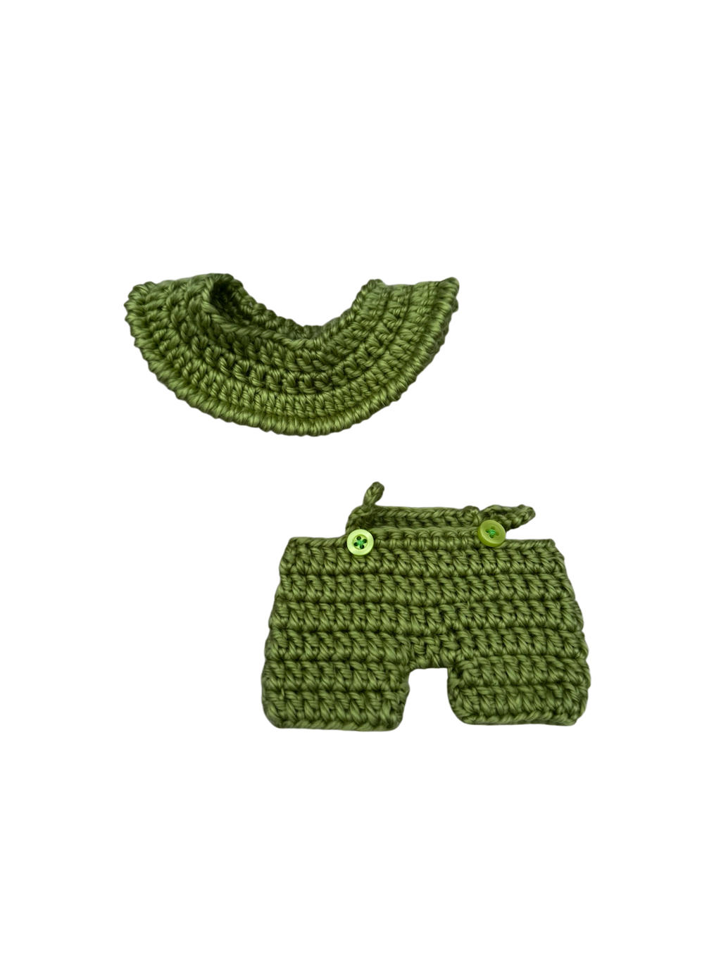 green overalls & bucket hat matching set