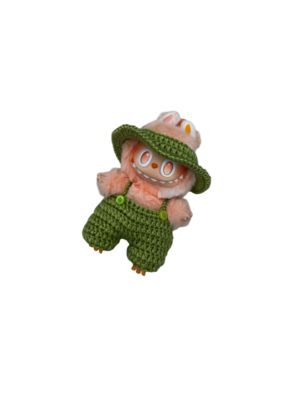 green overalls & bucket hat matching set