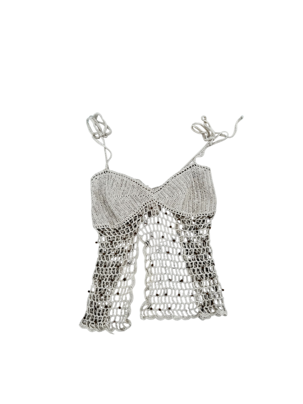 Crochet bandeau mermaid beaded top