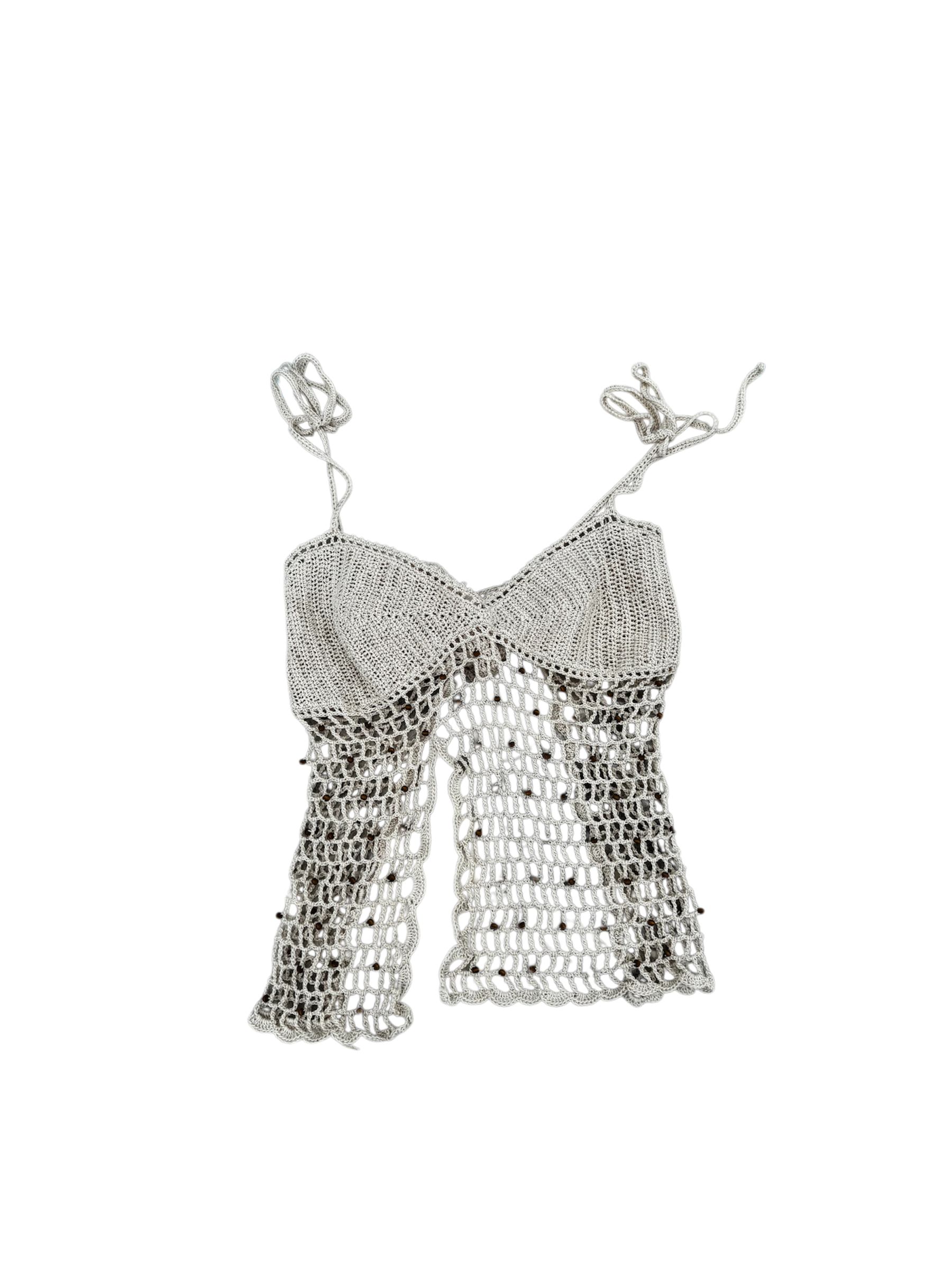 Crochet bandeau mermaid beaded top