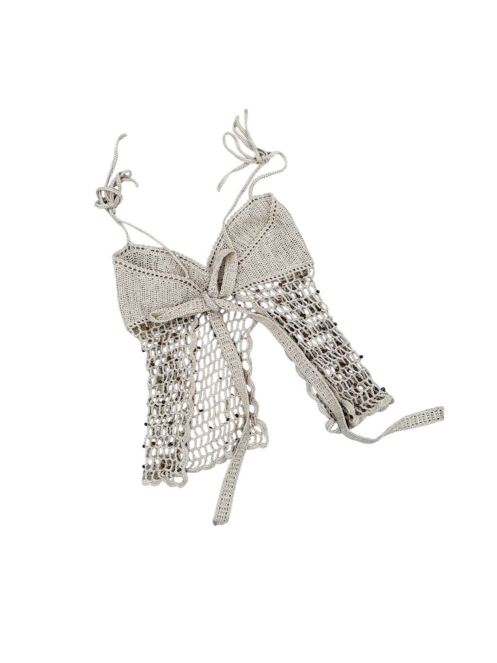 Crochet bandeau mermaid beaded top