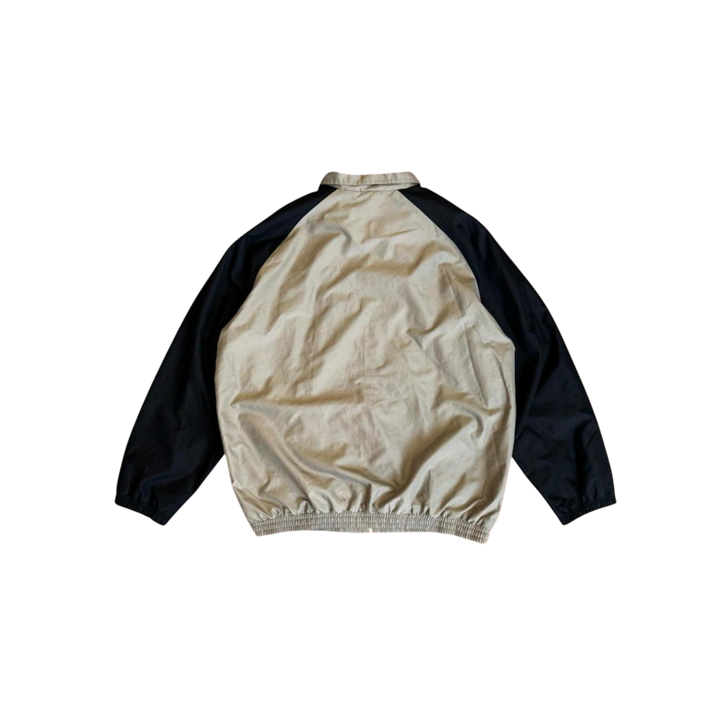 Beige and black windbreaker jacket
