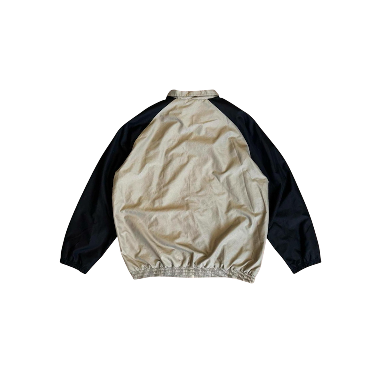Beige and black windbreaker jacket