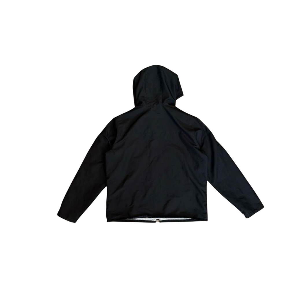 Black cropped windbreaker jacket